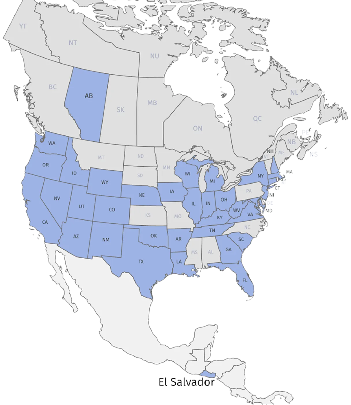 PowerClerk North America Map